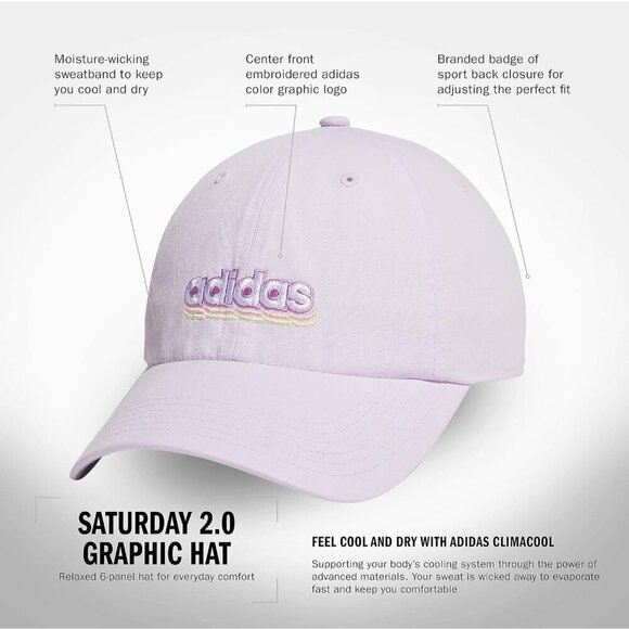 Adidas Women\'s Purple Semi Pink Baseball Adjustable Cotton Athletic Relaxed Hat main image 5